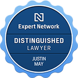 distinguished attorney justin may badge